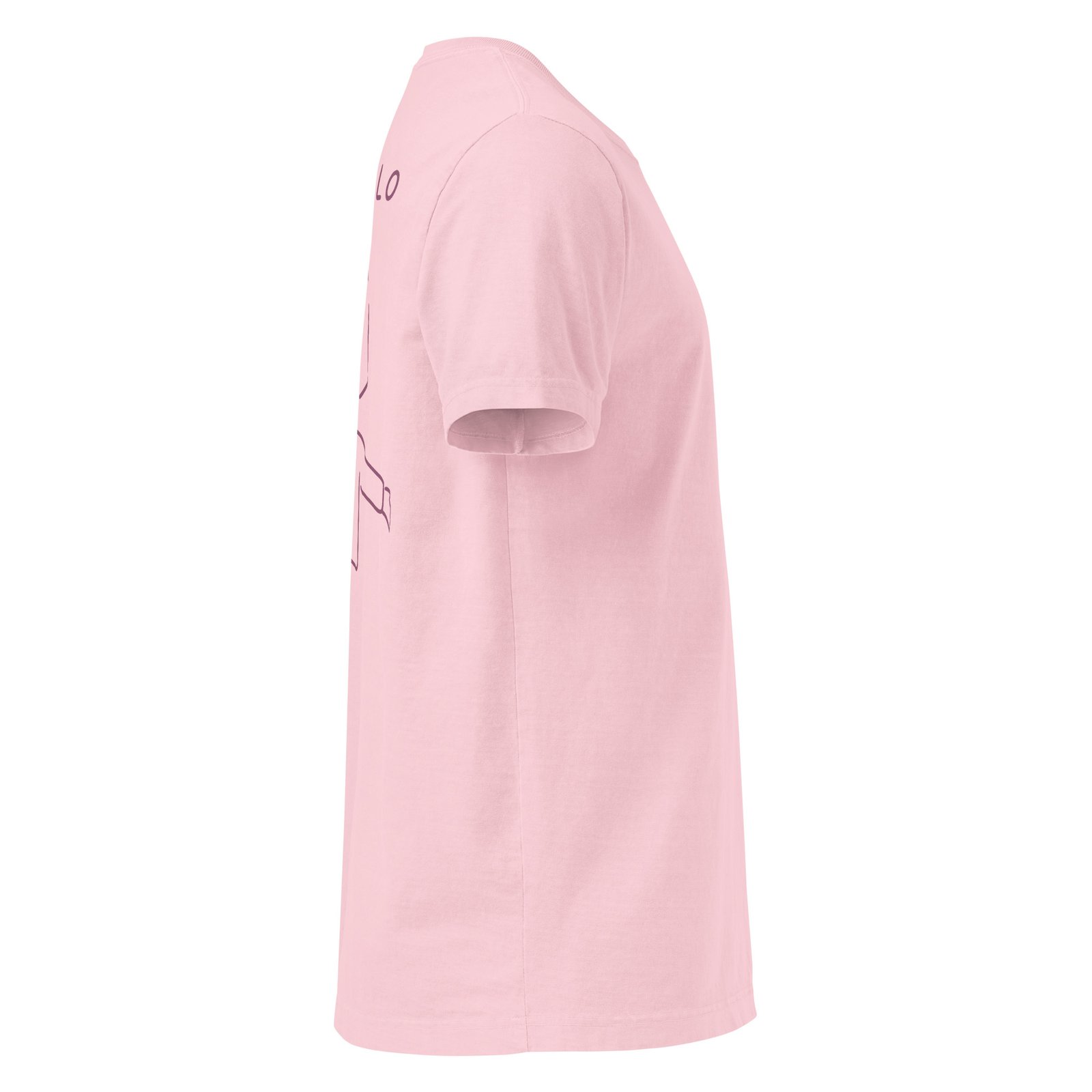Right side view of the pink oversized Vaffanculo A Tutti Tee